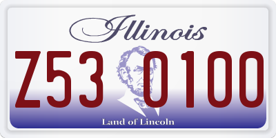 IL license plate Z530100