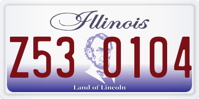 IL license plate Z530104