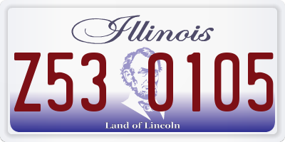 IL license plate Z530105