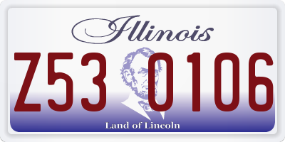 IL license plate Z530106