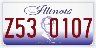 IL license plate Z530107