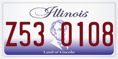 IL license plate Z530108