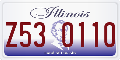 IL license plate Z530110