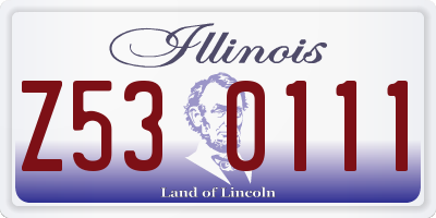 IL license plate Z530111