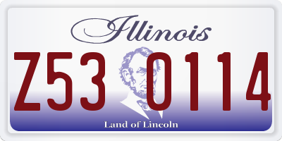IL license plate Z530114