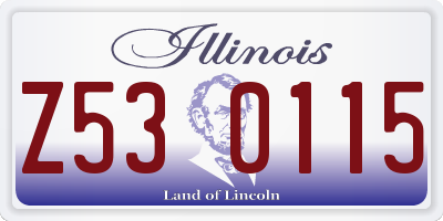 IL license plate Z530115