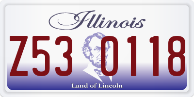 IL license plate Z530118