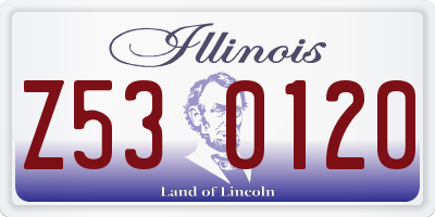 IL license plate Z530120