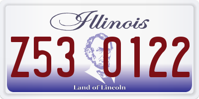 IL license plate Z530122