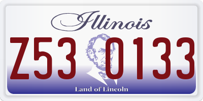 IL license plate Z530133