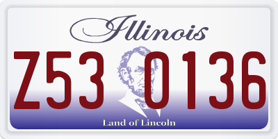 IL license plate Z530136