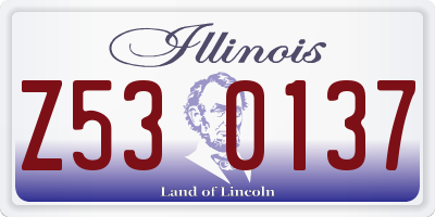 IL license plate Z530137