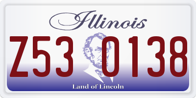 IL license plate Z530138