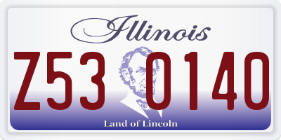 IL license plate Z530140
