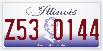 IL license plate Z530144