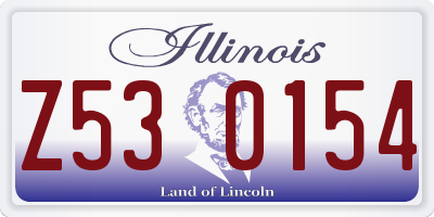 IL license plate Z530154
