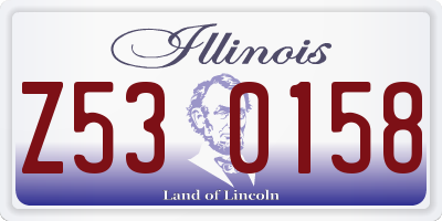 IL license plate Z530158