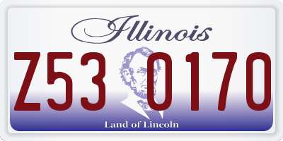 IL license plate Z530170