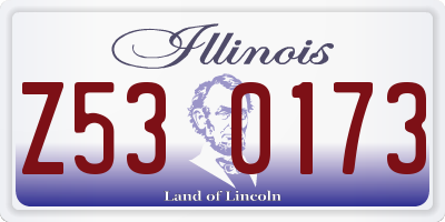 IL license plate Z530173