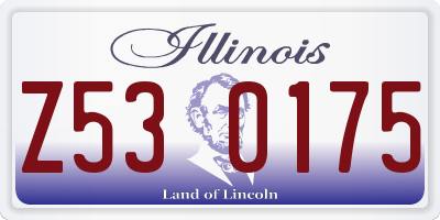 IL license plate Z530175