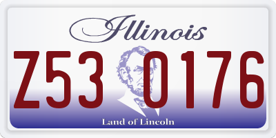 IL license plate Z530176
