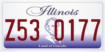 IL license plate Z530177