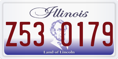 IL license plate Z530179