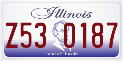 IL license plate Z530187
