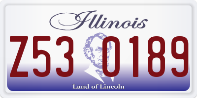 IL license plate Z530189