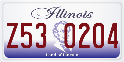 IL license plate Z530204