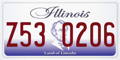 IL license plate Z530206
