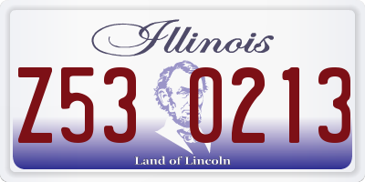 IL license plate Z530213