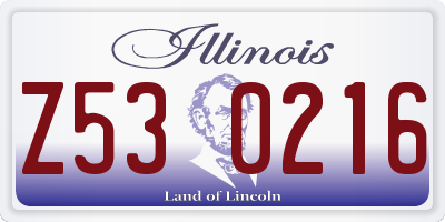 IL license plate Z530216