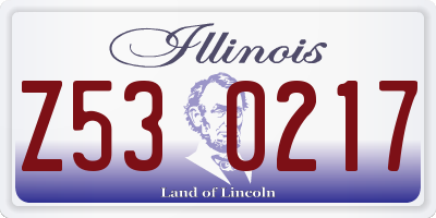 IL license plate Z530217