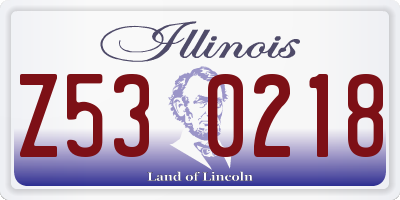IL license plate Z530218