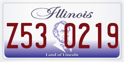 IL license plate Z530219