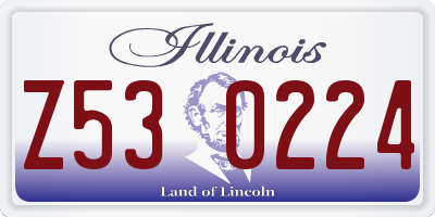 IL license plate Z530224