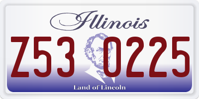 IL license plate Z530225