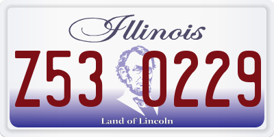 IL license plate Z530229