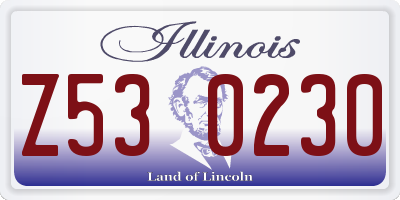 IL license plate Z530230