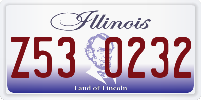 IL license plate Z530232