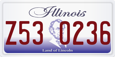 IL license plate Z530236