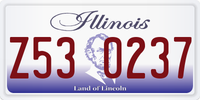 IL license plate Z530237