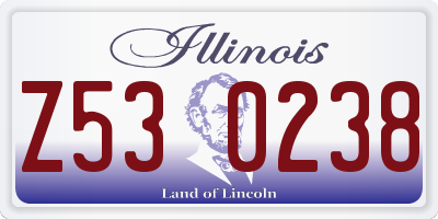IL license plate Z530238