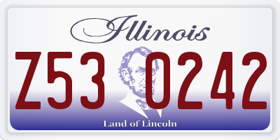IL license plate Z530242