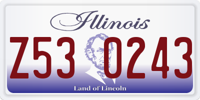 IL license plate Z530243