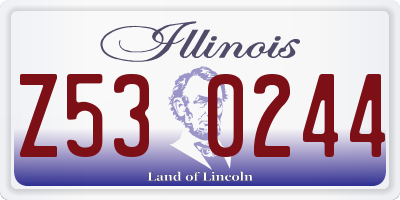 IL license plate Z530244