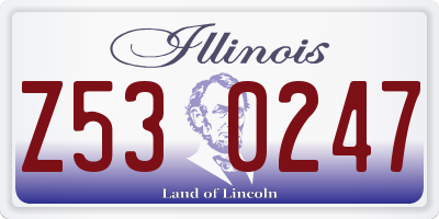 IL license plate Z530247