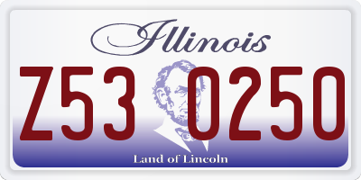IL license plate Z530250
