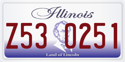 IL license plate Z530251